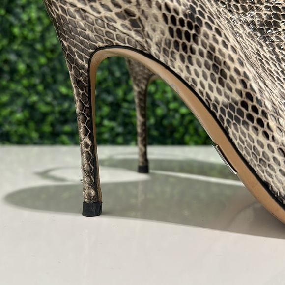 MICHAEL KORS Leather Snake Skin Print Slingbacks 4” High Heels - Picture 11 of 15